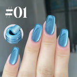 12ml 1-16pcs Autumn Nails New Clear Pink Glass Bead Moonlight Magnet Cat Eye Gel Nail Polish Whitening Nail Supplies