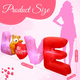 Ikeehome  OurWarm 9FT Long Valentines Inflatables Love Letters with Lovely Bear, Valentines Day Decor Blow Up Yard Decor for Wedding Lawn