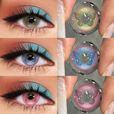 1 Pair New Product Butterfly Series Contacts Lenses Color Fashion Pink Butterfly Soft Cosplay Lenses Fast Shiping