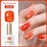 Transparen Gel Nail Polish Pink Jelly Nude Semi Transparent French Nail Camouflage UV Gel Varnish Soak Off Nail Art