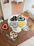 Korean Style Heart Shaped Carpet Bedroom Living Room Sofa Coffee Table Mat Home Bedside Children's Room Window  Pad
