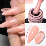 7ml Rubber Base Nail Gel Polish Nude Milky White DIY Nail Art Soak Off Gel Polish Semi Permanent Painting UV Vernis