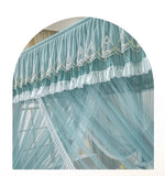 Boutique Embroidery Mosquito Net for Summer with Bracket Palace Bed Curtain Tent for Girls Bedroom Home Decor