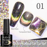 7.5ML Green Crystal Cat Magnetic Gel Nail Polish Shiny Green Glitter Cat Eye Gel For Manicure Soak Off UV Nail Art Varnish