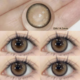 2PCS Natural Brown Contact Lenses for Eyes High Quality Eyes Color Contacts Lenses Makeup Beauty Big Pupil Yearly Use