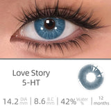 Love Story series Multiple colors Natural soft Contact lenses Blue Lenses Green Pupils Lens Yearly Cosmetic