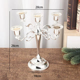 European Luxury Gold Candle Holder, Romantic Atmosphere Candelabra for Home Living Room Candlelight Dinner Decoration