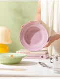 Nordic Style Ceramic Disc High-end Solid Versatile Dining Plate Household Pasta Serving Plates Minimalist Western Tableware