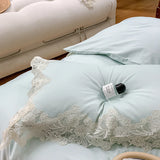 Lace Bedding Set 140s Egyptian Cotton Bed Linens Sheet Pillowcase Blanket Cover Set Underwear