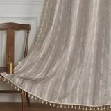 Hollow Out Jacquard Weave Cotton Linen Tassel Curtains Wall Decoration Room Partition Window Shade Bedroom Floating Curtains
