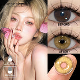 1pair Colorcon Contact Lenses for Eyes Fashion Gray Color Lenses Blue Lens Eye Contacts Beauty Pupils Yearly Cosmetics