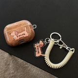 Korea Lovely Amber Color Puppy Silicone Soft Protection Case For AirPods 4 New Air Pods 1 2 3 Pro 2 Bluetooth Headphone Cover