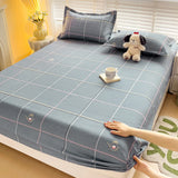Purple Flower Bed Sheets Single/Queen/King Size Fitted Bed Sheet with Elastic Band drap de lit High Quality Mattress Cover 180