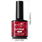 10ml Glitter Red Color Nail Gel Polish Semi-permanent Varnish Soak Off UV LED Nail Art Varnish For Salon & Home Winter