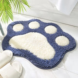 Cartoon Foot Shape Bath Mat Bathroom Door Absorbent Foot Mat Anti-slip Microfiber Bathroom Rug Machine Washable Bath Carpet
