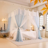 Summer Mosquito Net for Home Decor with Bracket Princess Palace Bed Tent for Girls Canopy 1.2m 1.5m 1.8m 2m Bed