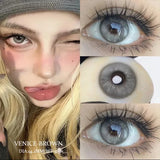 New style 1 Pair Color Contact Lenses with Natural Eye Contact Lenses Blue Brown Green Lenses Pupils Beauty Color lens