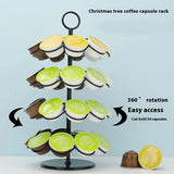 Capsule Coffee Storage Rack Detachable 360° Rotating Coffee Household Christmas Tree Shaped Capsule Coffee Espresso Accessories