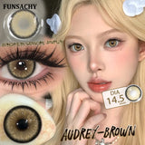 1 Pair Brown/Gray Color Contact Lenses Beautiful Pupils Cosmetic Korean Fashion Natural Eye Contacts Doll Black Lenses