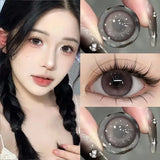 1 Pair 0~-8.00 Myopia Lenses Colored Contact Lenses with Degree High Quality Natural and Beautiful Pupils New Soft Lenses