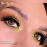 1 Pair Vibrant Gray Blue Brown Color Contact Lenses Fresh Lady Me Series Yearly Soft Contacts Beauty Eye Lens for Dark Eyes