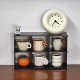 Multi-grid Tea Set Storage Rack Acrylic Floating Cup Rack Multi-layer Desktop Tea Cup Mug Coffee Cup Display Organizer Racks