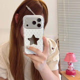 Mirror stars imd back cover for iphone 16 17 pro max 13 14 15 promax cartoon lovely phone case conque