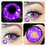 Yellow Contact Lenses for Eyes 2pcs Anime Cosplay Colored Lenses Purple Crazy Halloween Lenses Contact Lens Beauty Makeup
