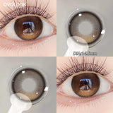 2Pcs Half Year Fixed-Axis Lens Purple Contact Lenses Lovely Colored  Lens Light Transparent Natural Cute Look