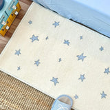 Bedroom Floor Carpet Bedside Soft Comfortable Non-slip Foot Mat Blue Star Long Rug Girls Room Thick Plush Home Decoration Rugs