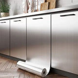 40cm brushed silver self-adhesive wallpaper modern fireproof and waterproof refrigerator living room kitchen countertop