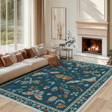 Butterfly Flower Living Room Carpet Stylish Non-slip Bedroom Rug Large Area Machine Washable Coffee Tables Floor Mat 러그 Alfombra