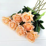 11pcs/Lot Rose Artificial Flowers Real Rose Touch Flowers Home for Decorations Wedding Party or Birthday Bouquet