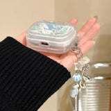 Dolphin Fish Pattern Glitter Sequins Case For AirPods Pro 4 ANC 2 3 Pro2 AirPod 4th Earphone Protective Cover with Pendant funda