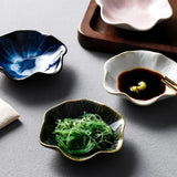 Japanese Ceramic Plate Retro Kiln Glaze Barbecue Mini Dipping Dish Sashimi Sushi Soy Sauce Dishes Home Desktop Snack Plates New