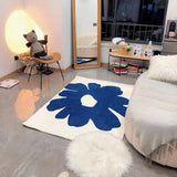 Klein Blue Large Area Living Room Carpet Comfortable Soft Bedroom Rug Fluffy Modern Home Decoration Aesthetics Coffee Table Rugs