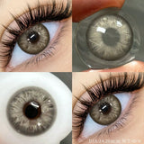 1 Pair Green Colored Contact Lenses Natural Pupils Eyes Soft lenses Soft Contacts 14.00-14.50mm Yearly Disposable
