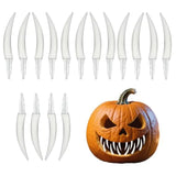 16pcs Halloween Pumpkin Teeth Jack O Lantern Teeth Spooky Pumpkin Fangs For Halloween School Creating Unique Pumpkins Decoratio