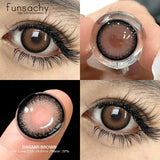 Color Contact Lenses for Eyes 1 Pair Gray Fashion Cosmetic Lenses Green Pupils Gray Natural Eye Contacts Women Eye Lens
