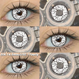 Crazy Halloween Cosplay Anime white Color Contact Lenses for Eyes red Beauty Pupils Role Playing Party Yearly use