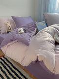 Pure Cotton Bedding Set Dormi Student Tee-Piece Suite Double-Border Design Soft Comfortable All-Season Bedding Collection