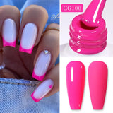 10ml Snow Glitter Gel Nail Polish Pink Milky White Jelly Sequins  Semi Permanent Nails Art Design Varnish Manicure