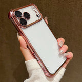 Luxury Electroplate Shockproof Transparent Phone Case For iPhone 17 Pro Max 17 Pro 17 Air Plating Clear Bumper Back Cases Cover