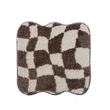 Retro Geometry Tufted Seat Cushion Soft Loop Fleece Breathable Round Square Chair Mat Cushion Office Sedentary Anti-slip Mats