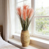 Natural Rattan Woven Cane Vase 30-40cm Handmade Floor Vase Living Room Window Home Decoration Indoor Furnishing Ornament
