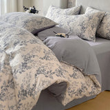 New Style Natural Linen Crinkled Yarn Duvet Cover Skin-friendly, Breathable Pillowcase and Quilt Cover