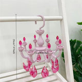 Plastic Princess Style Beautiful Drying Rack Multi-functional Underwear Socks Clip Clothes Hanger Dryer Towels Cloth Drying Rack