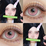 6 Months Disposable Kawaii Green Anime Cosplay Colored Contact Lenses for Coser Daily Party Eye Beauty Soft Contacts