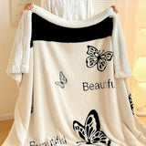 Velvet Coral Blanket Cationic Lamb Velvet Multifunctional Blanket Office Home Camping Nap Leisure Blankets Christmas Gifts