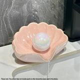 Modern Ceramic Soap Dish, Drainage Soap Holder for Bathroom Sink, Non-Slip Home Decor（No pearls or soap included）
